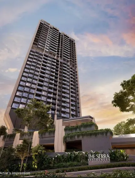 The Serra Residences tower, artist's impression